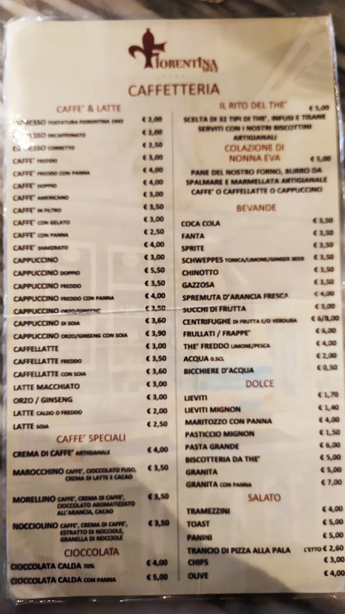 Menu La Fiorentina-5