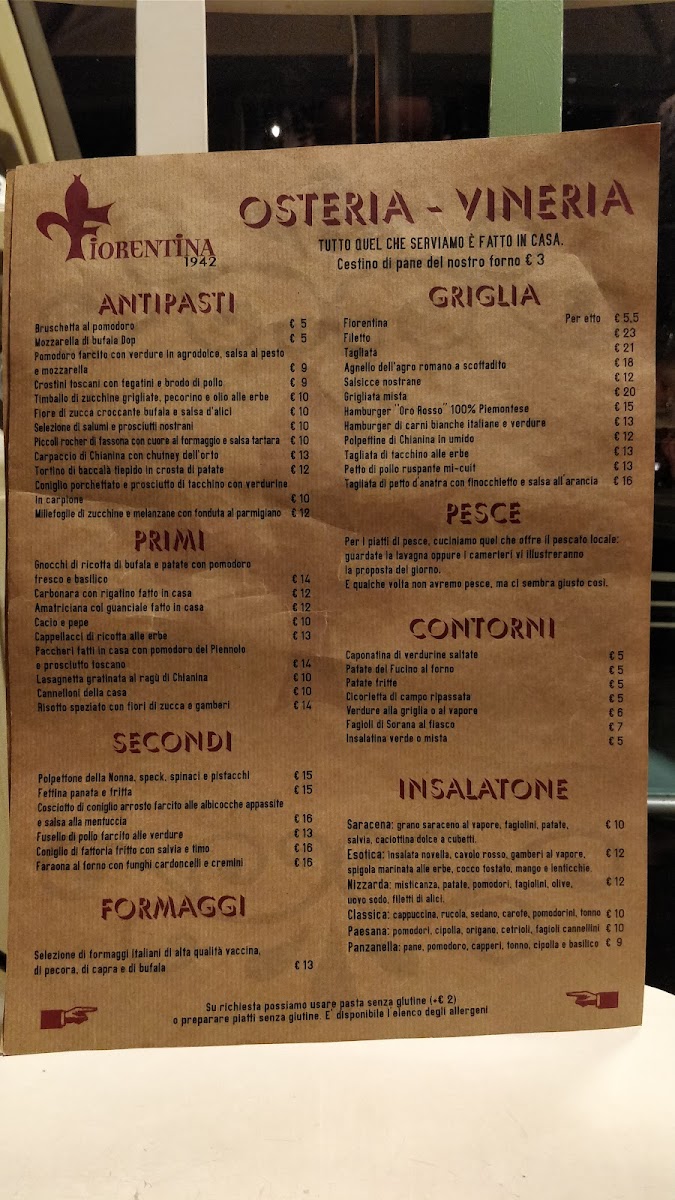 Menu La Fiorentina-8