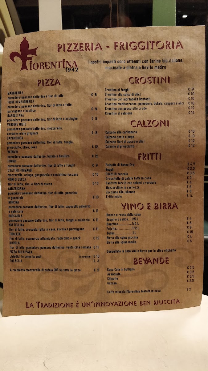 Menu La Fiorentina-9